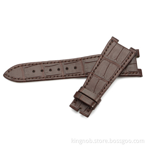 PP02 Alligator Leather Handcraft Brown Straps For PP Pearly Nautilus